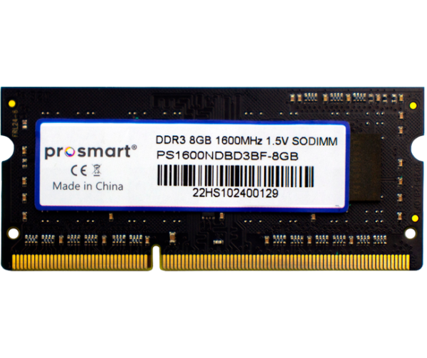 MEMÓRIA RAM DDR3 8GB 1600MHz 1.5V SODIMM Notebook