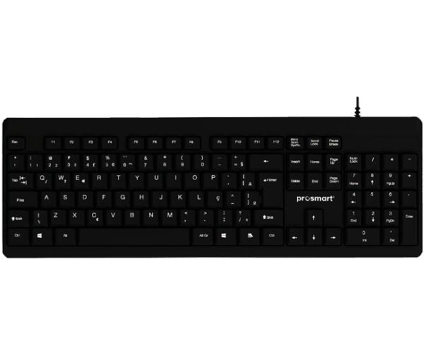 TECLADO FIO USB ABNT2 107 TECLAS